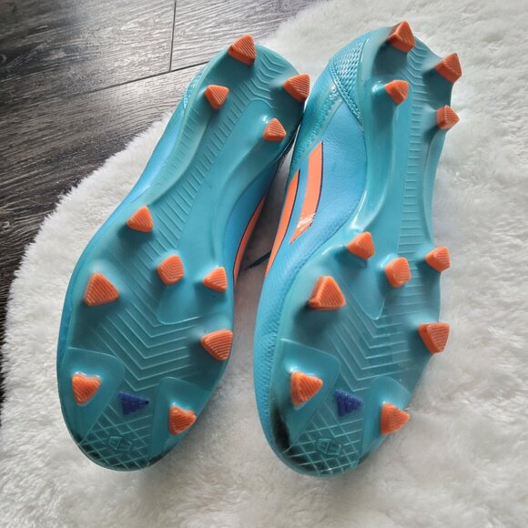 Adidas F30 TRX FG Firm Ground Soccer Cleats Samba Blue/ Glow Orange/Purple Sz 7 - Picture 9 of 12